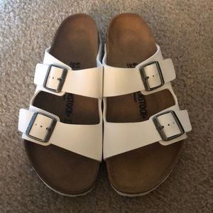 White Arizona Birkenstocks